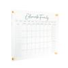 Personalized Clear Acrylic Calendar for Wall, Calendar Whiteboard for Wall, Dry Erase Wall Calendar, Wall Calendar Organizer System for Home (Cursive, Jade, 23"W x18.5"H) view 1