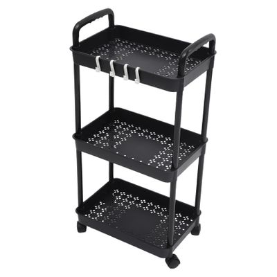 CAXUSD Rolling Storage Cart Trolley Organizer for Kitchen Bathroom and Office Use Multi-Purpose Rolling Shelves Strong Bearing Capacity Modern Design for Easy Organization
