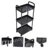 CAXUSD Rolling Storage Cart Trolley Organizer for Kitchen Bathroom and Office Use Multi-Purpose Rolling Shelves Strong Bearing Capacity Modern Design for Easy Organization view 3