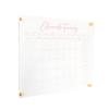 Personalized Clear Acrylic Calendar for Wall, Calendar Whiteboard for Wall, Dry Erase Wall Calendar, Wall Calendar Organizer System for Home (Cursive, Blush, 23"W x18.5"H) view 1