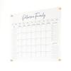 Personalized Clear Acrylic Calendar for Wall, Calendar Whiteboard for Wall, Dry Erase Wall Calendar, Wall Calendar Organizer System for Home (Cursive, Navy, 31"W x 23"H) view 1