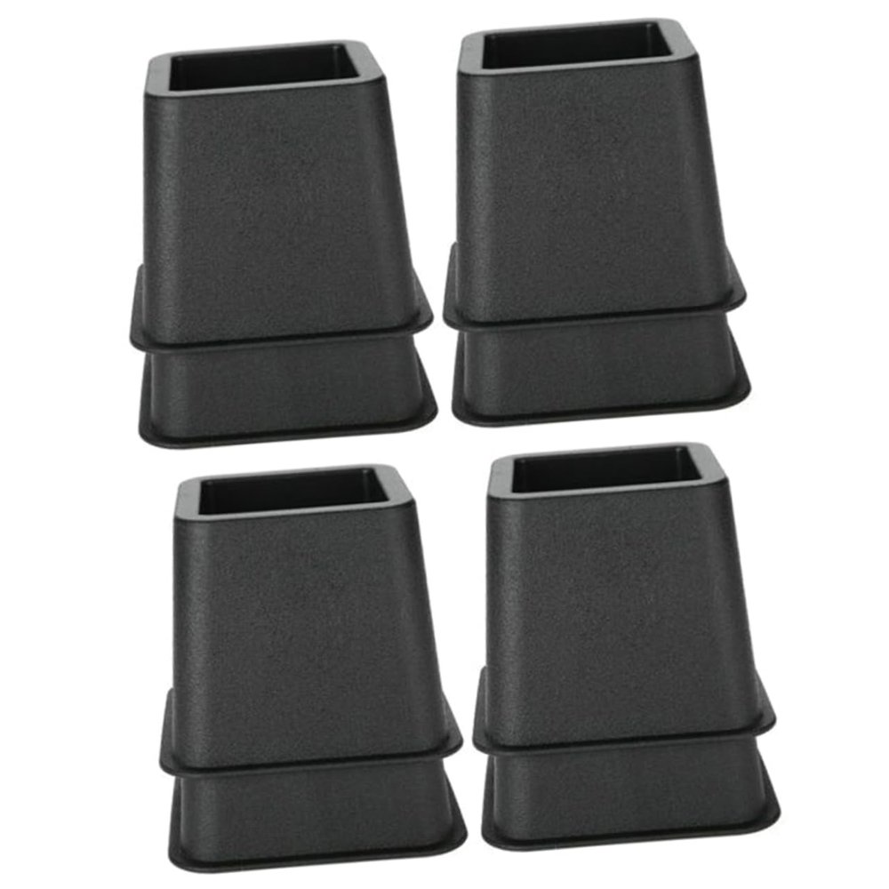 Cabilock 8pcs Plastic Sofa Foot Pads, Square 3 Inch Furniture Risers