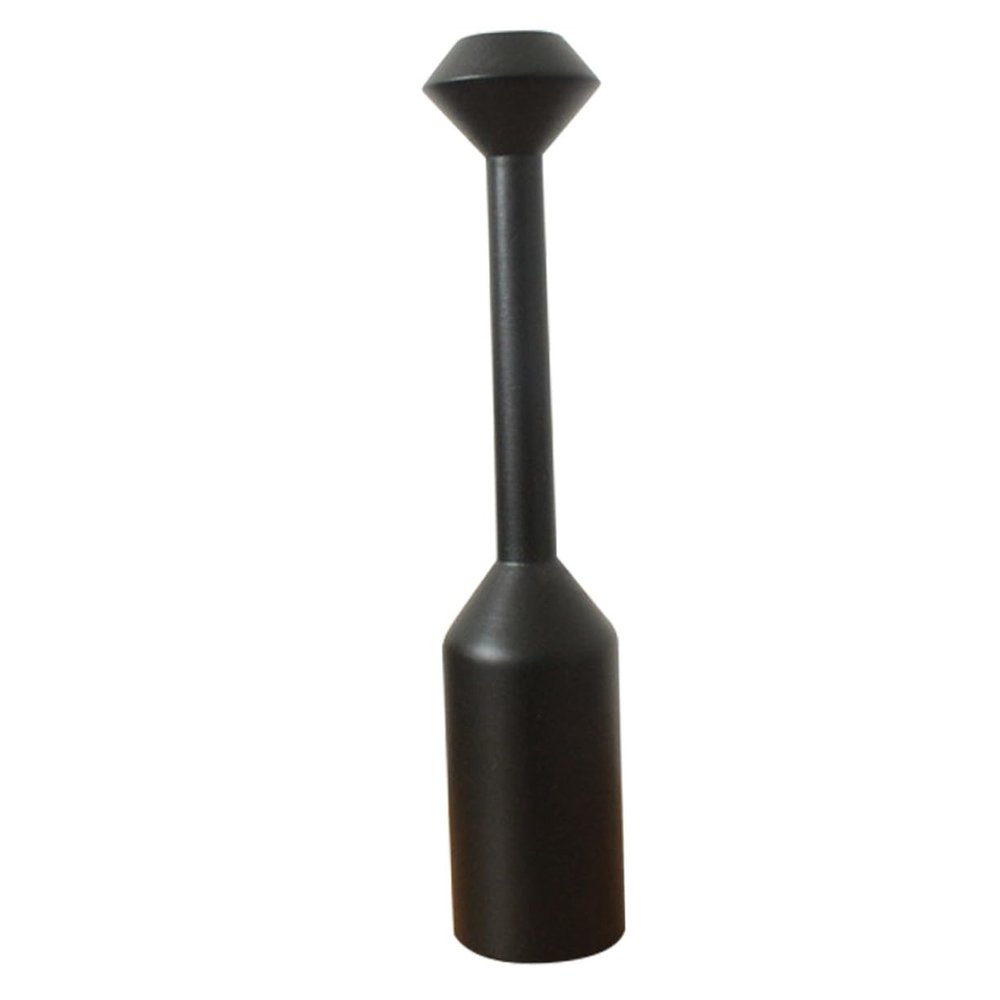 Unomor Sturdy Wooden Candleholder Artistic Decoration for Home Black 28cm Tall for Wedding Event