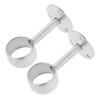 Stainless Steel Closet Rod Holder Brackets 2pcs Round Flange view 1