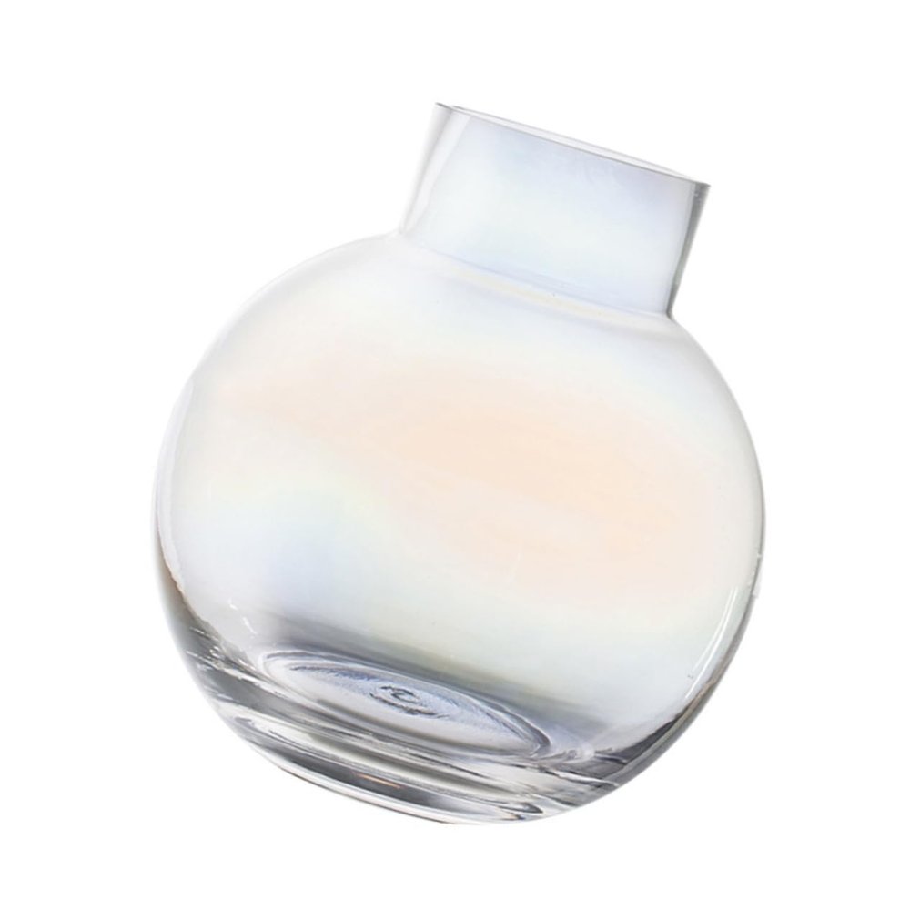 Unomor Decorative Glass Flower Vase for Hydroponic Arrangements Stylish Desktop Centerpiece for Home and Office Premium Transparent Design for Floral Displays