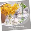 Unomor Decorative Glass Flower Vase for Hydroponic Arrangements Stylish Desktop Centerpiece for Home and Office Premium Transparent Design for Floral Displays view 3