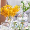 Unomor Decorative Glass Flower Vase for Hydroponic Arrangements Stylish Desktop Centerpiece for Home and Office Premium Transparent Design for Floral Displays view 4