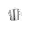 OSOLADY Stainless Steel Sealed Bucket Portable Container for Oil Food and Liquid Transport with Buckle Handle Construction for Kitchen Use view 2