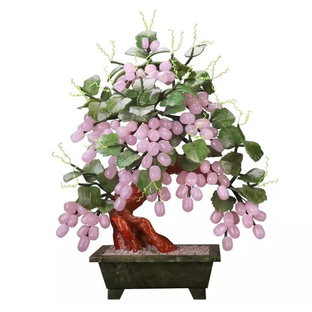 DIEYPOL Artificial Bonsai for Home Office Bedroom Living r Living Room Home Decoration Bedroom Study Entrance Entrance Jade Jade Carving Grapevine Ornament Artificial Bonsai Tree