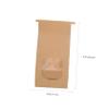 Anneome 100pcs Snack Bag Kraft Paper Cookie Candy Packaging Bags Greaseproof Window for Party Treats view 2