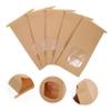 Anneome 100pcs Snack Bag Kraft Paper Cookie Candy Packaging Bags Greaseproof Window for Party Treats view 3