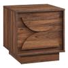 Modway Bulwark Modern Brutalist 2 Drawer Nightstand in Walnut view 1