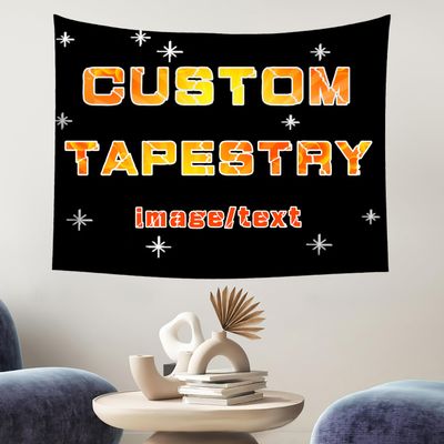 Jirevtan Custom Tapestry Upload Image Customized Backdrop for Wall Personalized Tapestry with Any Photo/Text/Logo/Design (80 * 60in)