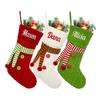 YISMEET Personalized Christmas Stocking, Custom Embroidered Name Family Christmas Stocking, Scarf Knitted Xmas Stockings for Children, Christmas Holiday Party Stocking, Decoration for Xmas Tree view 1