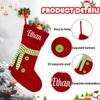 YISMEET Personalized Christmas Stocking, Custom Embroidered Name Family Christmas Stocking, Scarf Knitted Xmas Stockings for Children, Christmas Holiday Party Stocking, Decoration for Xmas Tree view 2