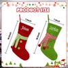 YISMEET Personalized Christmas Stocking, Custom Embroidered Name Family Christmas Stocking, Scarf Knitted Xmas Stockings for Children, Christmas Holiday Party Stocking, Decoration for Xmas Tree view 4
