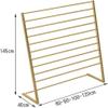 LGEOELIAS 10 Tier Freestanding Metal Scarf Display Rack for Clothing Boutique Retail Store Commercial Organizer for Shawls Hijabs Silk Pants Garment Rack Hanger Stand with Sturdy Design view 3