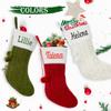 Personalized Christmas Stocking Gift Bag with Name Embroidery, Custom Family Christmas Stockings, Knitted Xmas Stockings for Children, Christmas Holiday Party Stocking, Decoration for Xmas Tree view 4