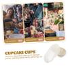 BRIGHTFUFU 40pcs Boat Shape Cake Paper Cup Baking Paper Tray Nautical Cupcake Liner Decorative Cupcake Wrapping Liners view 2