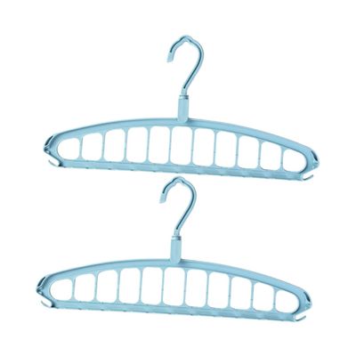 ANDRESLAD 2pcs Material Rotatable Clothes Hanger Rack Non Slip Folding Storage Hanger for Home