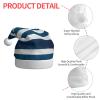 Vuiopuf Greek Flag Print Christmas Hat For Adult Unisex Christmas Holiday Party Supplies view 4