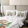 Feelyou Merry Bedding 100% Cotton Duvet Cover Set King Merry Christmas Tree Bedding Set Decor Bear Comforter Cover Wild Animal Bedspread Cover Bathtub Bedroom Bedclothes,No Comforter view 4