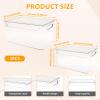 2Pcs Trash Bag Holder with Lid, Clear Garbage Bag Dispenser, Stackable Trash Bag Storage, Under Sink Trash Bag Roll Holder, Open Front Trash Bag Organizer for Garbage Bag view 3