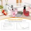 2Pcs Trash Bag Holder with Lid, Clear Garbage Bag Dispenser, Stackable Trash Bag Storage, Under Sink Trash Bag Roll Holder, Open Front Trash Bag Organizer for Garbage Bag view 4