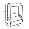 EHVYBDX Storage Rack Kitchen Trolley Serving Trolleys with Island Wheels Multi-Purpose Trolley with 2 Shelves in Solid Wood Guard Rail Wheels with Lock Removable Organizer 2 Sizes view 2