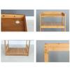EHVYBDX Storage Rack Kitchen Trolley Serving Trolleys with Island Wheels Multi-Purpose Trolley with 2 Shelves in Solid Wood Guard Rail Wheels with Lock Removable Organizer 2 Sizes view 4