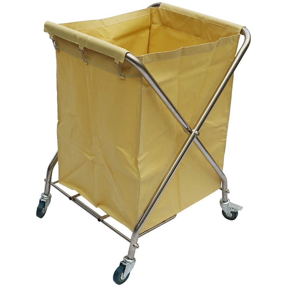 Carts,Hospital Trolley, Supplies Rack,Cart Tool Folding Laundry Sorter Cart with Universal Brake Wheel, Hotel Collection Trolley, Room Service Rolling Cart,