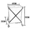 Carts,Hospital Trolley, Supplies Rack,Cart Tool Folding Laundry Sorter Cart with Universal Brake Wheel, Hotel Collection Trolley, Room Service Rolling Cart, view 4