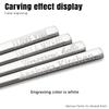 Personalized Metal Chopsticks, Custom Stainless Steel Reusable Silver Chopsticks Engraved with Name, Square Non-Slip Chop Sticks for Wedding, Anniversary, Birthday, Back to school, Christmas Gifts view 3