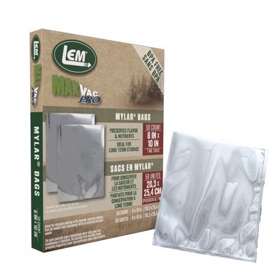 LEM MaxVac Pro Mylar Bags 8" x 10" 50PK