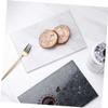 AOKWAWALIY Nordic Style Marble Tray Guest Towel Tray Stone Cutting Board Marbling Storage Board Dough Board Snack Plate Marble Food Tray Kitchen Counter Tray Bread Display Board White view 4