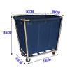 Carts,Hospital Trolley, Supplies Rack,Cart Tool Mobile Linen Car for Hotel, Lobby Rolling Trolley with Universal Wheel Brake, Blue Oxstainless Steel Cart, view 2