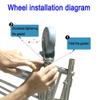 Carts,Hospital Trolley, Supplies Rack,Cart Tool Mobile Linen Car for Hotel, Lobby Rolling Trolley with Universal Wheel Brake, Blue Oxstainless Steel Cart, view 3