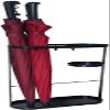 bns7fapq Umbrella Stand Entrance Channel Metal Parachute Holder 6 Hooks and Drops Small Space/Home/Office Decoration (Color : Black) view 1