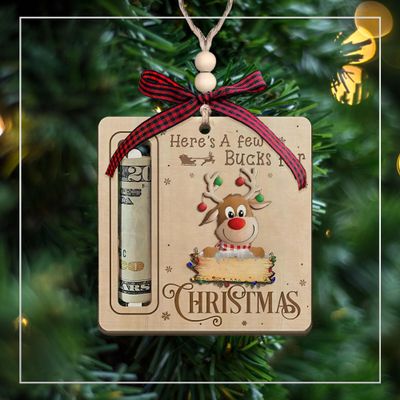 Christmas Money Holder Ornaments, Gas Money Ornament Holds Cash, White Elephant Gifts for Adults, Christmas Money Gift Holder, for Teens