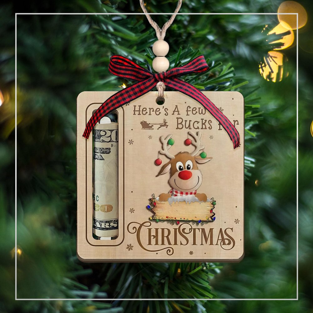 Christmas Money Holder Ornaments, Gas Money Ornament Holds Cash, White Elephant Gifts for Adults, Christmas Money Gift Holder, for Teens