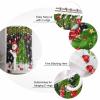 Christmas Red Snowman Decorative Shower Curtain Farmhouse Fabric Waterproof Bath Shower Curtains Bathroom Accessories Winter Xmas Tree Snowflake Balls Black Washable Curtain 36x72 Inch for Home Hotel view 2