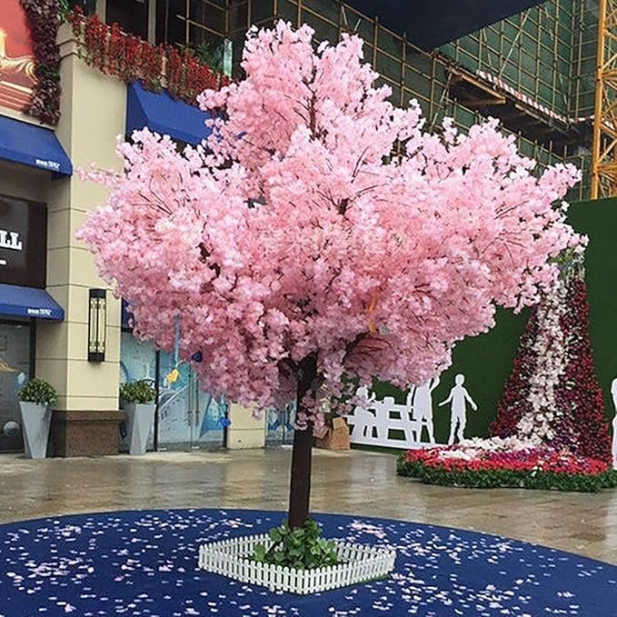 Sohodoo Artificial Cherry Tree Artificial Cherry Tree Marriage Tree Artificial Tree Park Sushi Restaurant Decorative Landscape Landscaping(2.5mx2m)