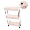 ANDRESLAD 1pc Multi-Layer Plastic Storage Rack Corner Organizer for Bathroom -Saving Design Multifunctional Shelf for Toiletries Accessories White view 1