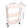 ANDRESLAD 1pc Multi-Layer Plastic Storage Rack Corner Organizer for Bathroom -Saving Design Multifunctional Shelf for Toiletries Accessories White view 3