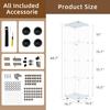 GDJAASJI Glass Display Cabinet with Lock, 1-Door 4-Shelf, White view 2