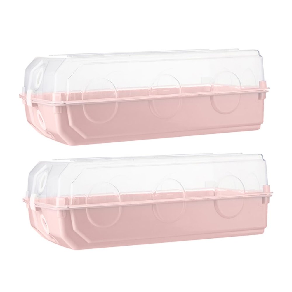 ANDRESLAD 2pcs Organize Shoes Easy Thicken Plastic Boxes Shoe Containers Space-saving Storage