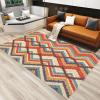 5x6 Rug Boho Geometric Lines Soft Washable Carpet, Colorful Line National Style Upholstery Rug with Non-Slip Backing for Kids Boys Girls Bedroom Living Room Dining Room Study view 3