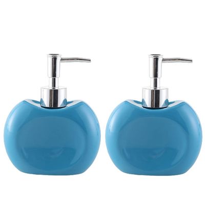 RUJHGL Farmhouse Soap Dispenser Farmhouse Decor Soap Dispenser Ceramic Liquid Dispenser with Metal Pump Counter Top Lotion Bottle 10.1Oz/300Ml Pump Bottle