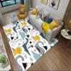 3x4 Rug Cute Cartoon Dinosaur Area Rug Bedroom Rugs Cartoon Little Dinosaur Home Decor Rug, Easy Clean Carpet with Anti-Slip Backing Durable Not Falling Off for Living Room Dining Room Office view 3