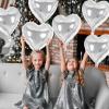 24 Pcs Silver Heart Balloons,18 inch Heart Shape Foil Balloons Love Balloons Valentine Balloons for Birthday Party Wedding Engagement Party Baby Shower Valentine Day Decorations (Silver) view 3
